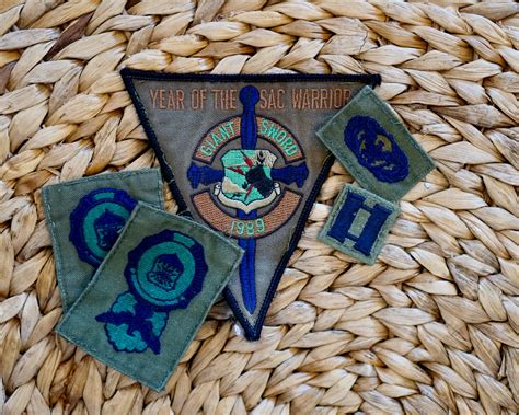 Vintage Military Patches Set Of 5 Etsy