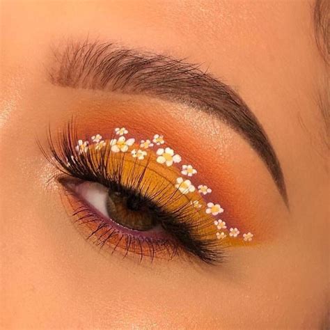 Orange Floral Makeup Heavy Makeup Makeup Eye Looks Eye Makeup Art