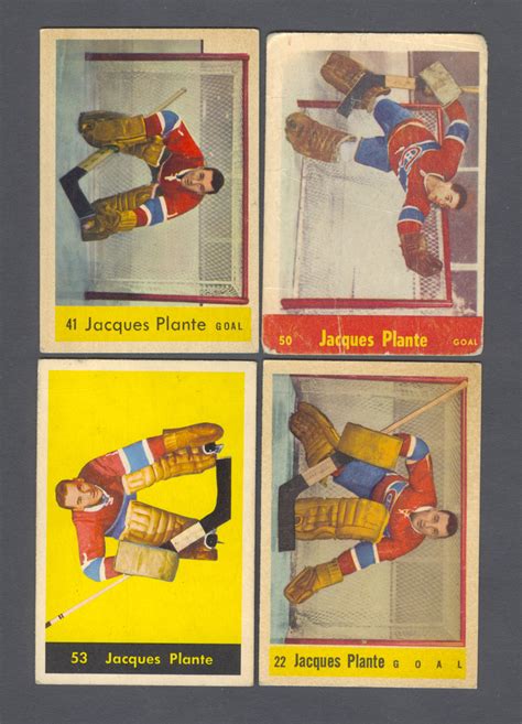 Lot Detail Jacques Plante 1955 73 Parkhurst And Other Brands Hockey