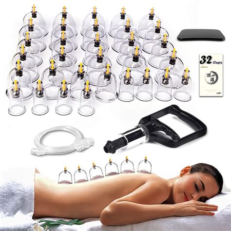 Cupping Therapy Set32 Therapy Cups Cupping Set With Pump Professional Chinese Acupoint Cupping
