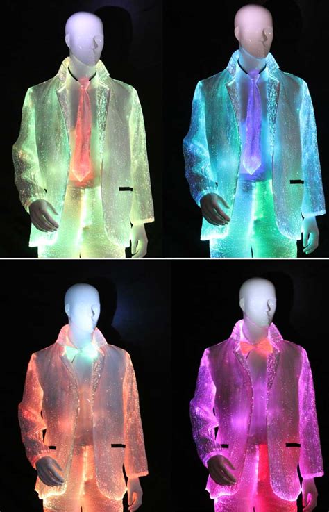 Led Suit Light Up Led Suit Led Light Suit Fiber Optic Man Suit Rave Outfits Light Up Dresses