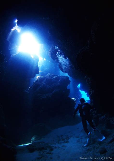 underwater cave and great sunlight tokunoshima