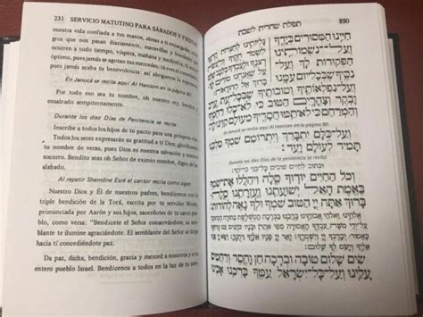 Large Española Judío Siddur Spanish Hebrew Oración Jewish Prayer Book