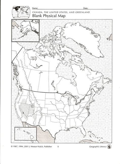 Blank Physical Map Of Canada