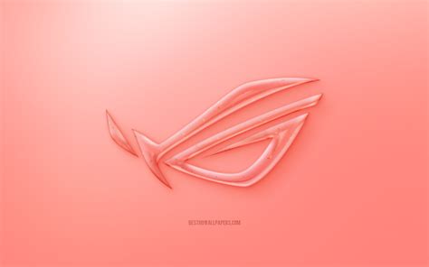 Download Wallpapers Rog 3d Logo Red Background Red Rog Jelly Logo