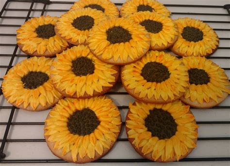 Sunflower Cookies Rcookiedecorating