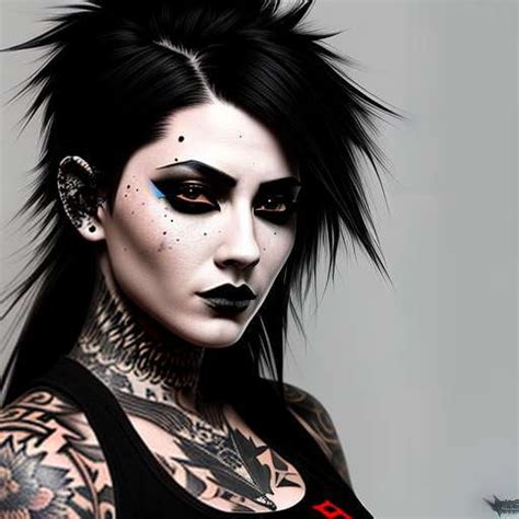 edgy tattooed lady midjourney prompt for unique custom art creation socialdraft