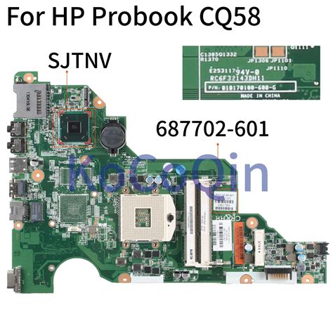 Kocoqin Laptop Motherboard For Hp Probook Cq58 650 B730 Hm70 Mainboard