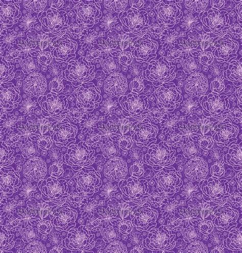 Example Image Of Vector Purple Lace Flowers Elegant Seamless Pattern