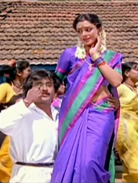 Shobana Sexy Low Waist Saree Navel Hot Tamil Movie Stills Hd Caps