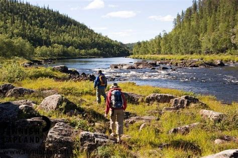 Summer And Hikers In Lemmenjoki Inari Finnish Lapland Photo By