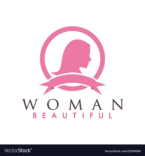 beautiful woman logo design inspiration royalty free vector