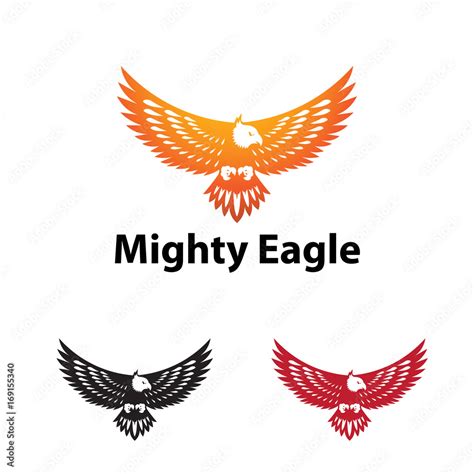 Mighty And Strong Eagle Hawk Bird Logo Symbol Stock Vector Adobe Stock