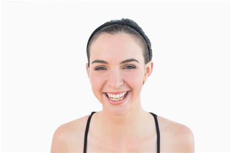Premium Photo Close Up Portrait Of A Sporty Woman Smiling