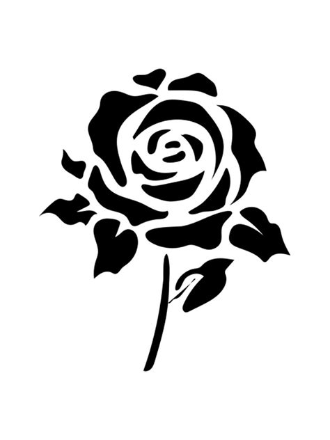 Printable Rose Stencil