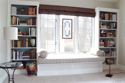 Built In Shelves Around Window Inspirations With Enchanting Bedroom