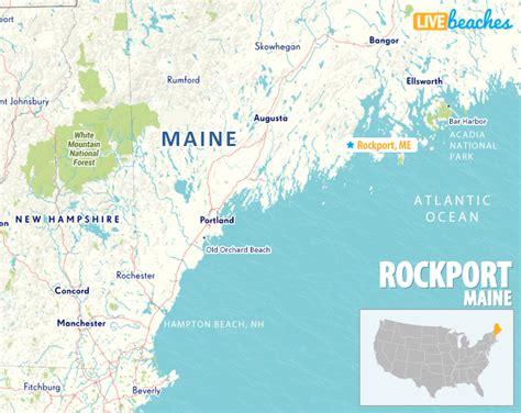 Map Of Rockport Maine Live Beaches