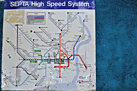 Transit Maps Historical Map Septa July 1983 Station Map