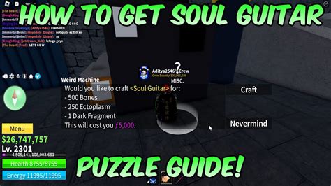 How To Get Soul Guitar Puzzle Solved Blox Fruits Update 17 Part 3