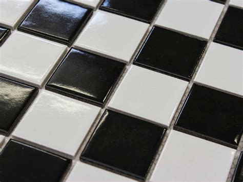 Glossy Black And White Mosaic 300 X 300mm