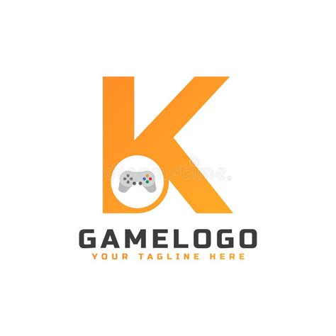 Initial Letter K With Game Console Icon And Pixel For Gaming Logo