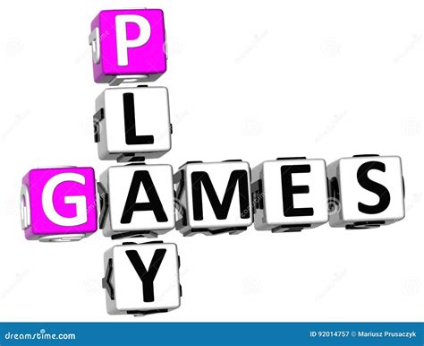 3d Play Games Crossword Stock Illustration Illustration Of Device