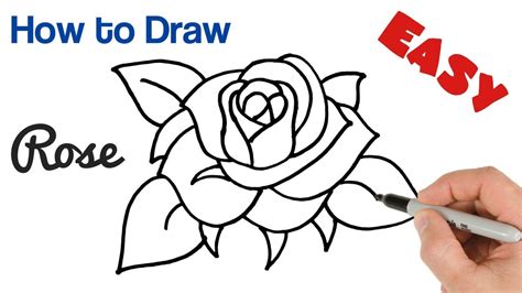 How To Draw A Rose Super Easy Art Tutorial Step By Step For Beginners