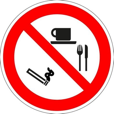 Panneau Dinterdiction De Fumer De Manger Et De Boire Plastique 100