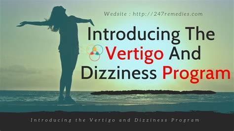 Vertigo Exercises Introducing The Vertigo And Dizziness Program