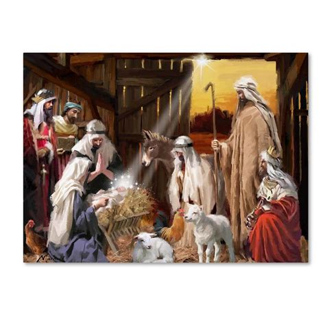 Trademark Fine Art 35 In X 47 In Nativity By The Macneil Studio