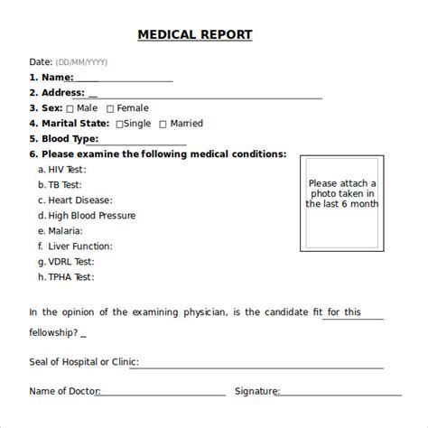 Medical Report Template Doc 9 Templates Example Templates Example