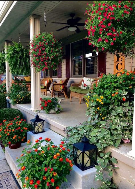 Pin By Donna Cox On Its Cooler Out Here On The Porch Porch Garden