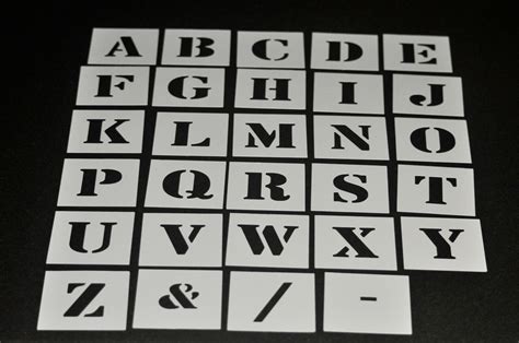 Alphabet Letter Or Number Stencils 40mm 50mm 60mm 4cm 5cm 6cm