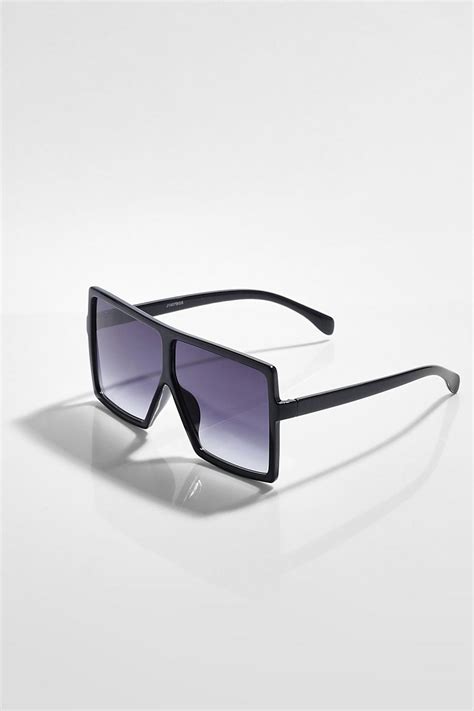 Oversized Square Smoke Lens Sunglasses Boohoo