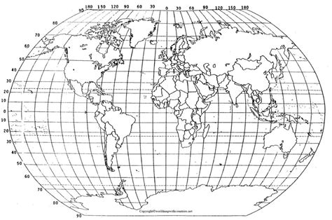 4 Printable World Maps With Longitude And Latitude