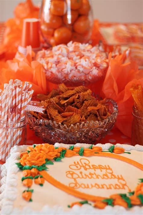 Orange Themed 4th Birthday Party The Cottage Mama