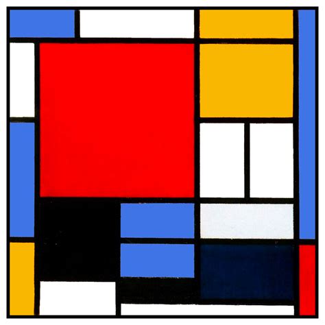 Geometric Composition Detail Modern Art Piet Mondrian Counted X Stitch
