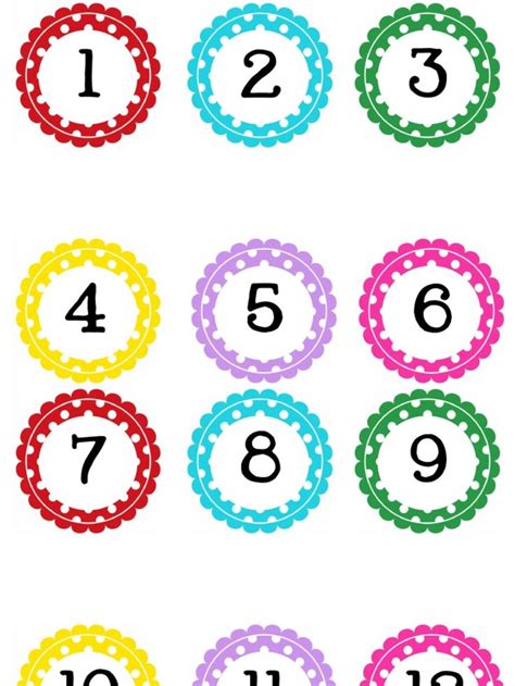Circle Polka Dot Numbers 1 100 Polka Dot Numbers Polka Dot Letters