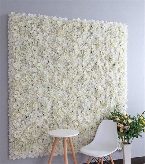 New Arrival Ivory White Flower Wall Artificial Rose Hydrangea Etsy