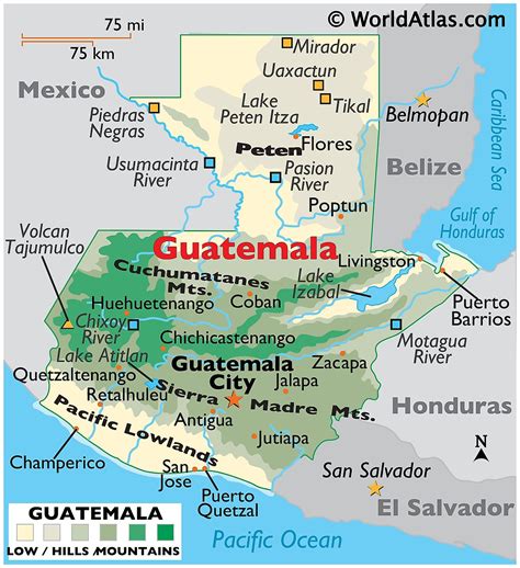 Guatemala térképek tények Világatlasz A to Z Embassy