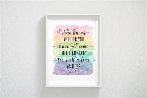 For Such A Time As This Esther 414 Bible Verse Printable Etsy
