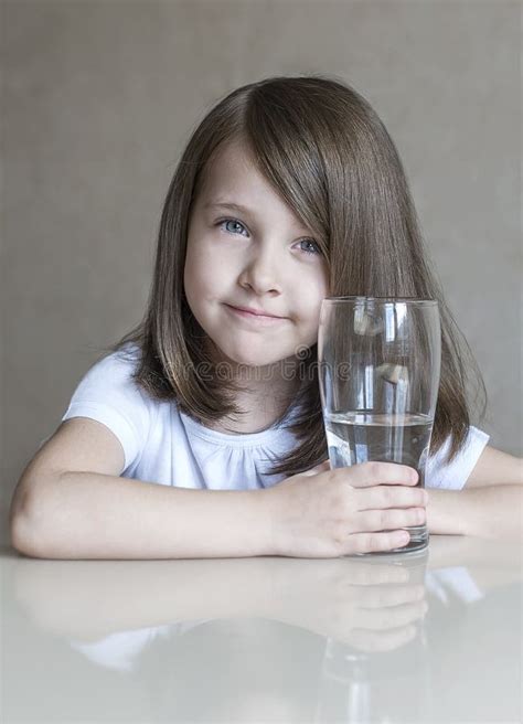 216 Little Girl Drinking Glass Water Isolated Stock Photos Free