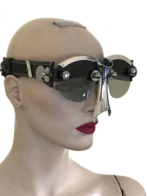 Handmade Futuristic Modern Steampunk Eyewear For Artists Spartan Nose