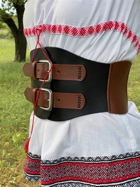 Leather Corset Belt Wide Waist Belt Womens Western Belt Rustic Etsy