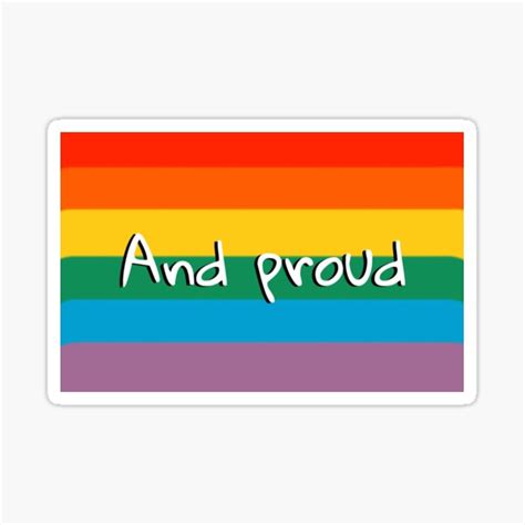 Gay And Proud Drawing Sticker For Sale By Juststickerzz Redbubble