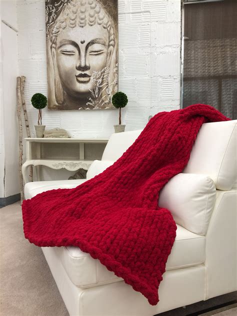 Super Cozy Soft And Custom Made Just For You In Your Choice Of Colors Knit Style And Size Red