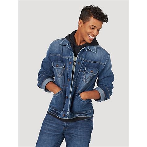 Mens Pleated Denim Jacket Mens Jackets And Outerwear By Wrangler®