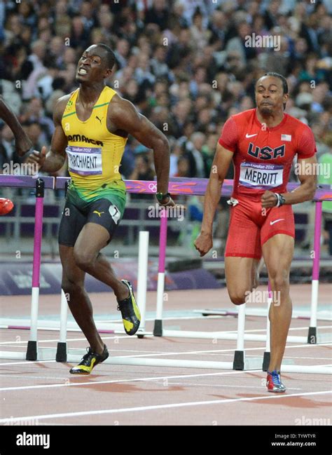 Aries Merritt Of The Usa R Wins The Gold Medal In Men S 110m Hurdles At The London 2012 Summer