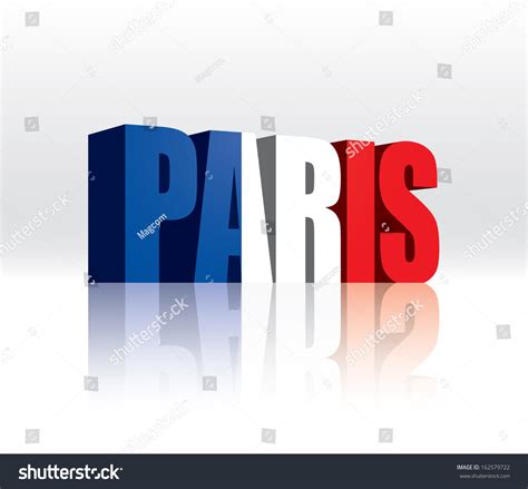 3d Vector Paris France Word Text Flag 162579722 Shutterstock