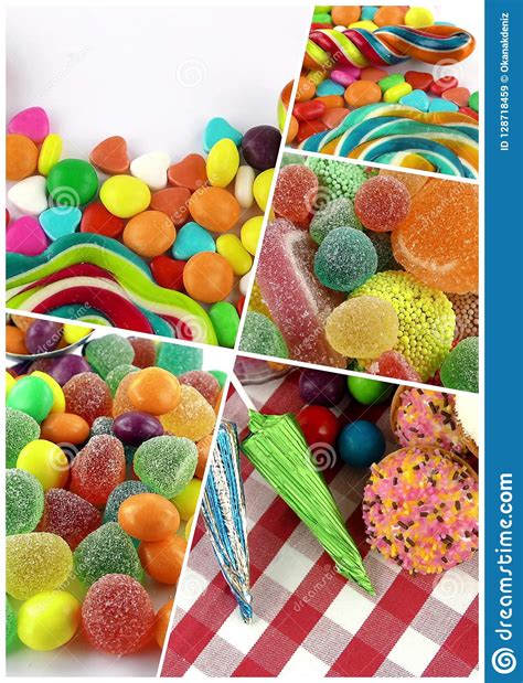 Candy Sweet Lolly Sugary Collage Stock Image Image Of Berry Close